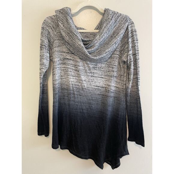 Soft Surroundings Size XS Sweater Gray Ombré Cowl Neck Long Sleeves - Picture 1 of 6